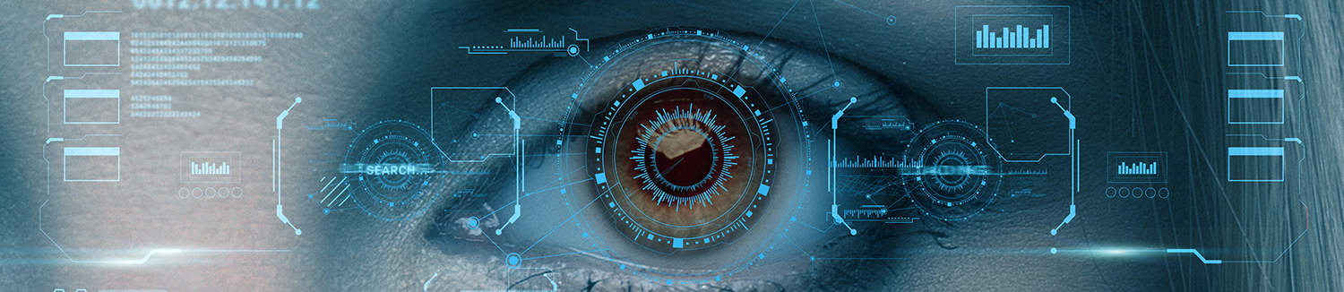 Digital eye representing information technology and security